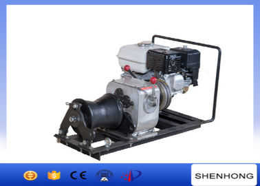 10KN Belt Driven Steel Cable Powered Pulling Winch With HONDA Gasoline Engine